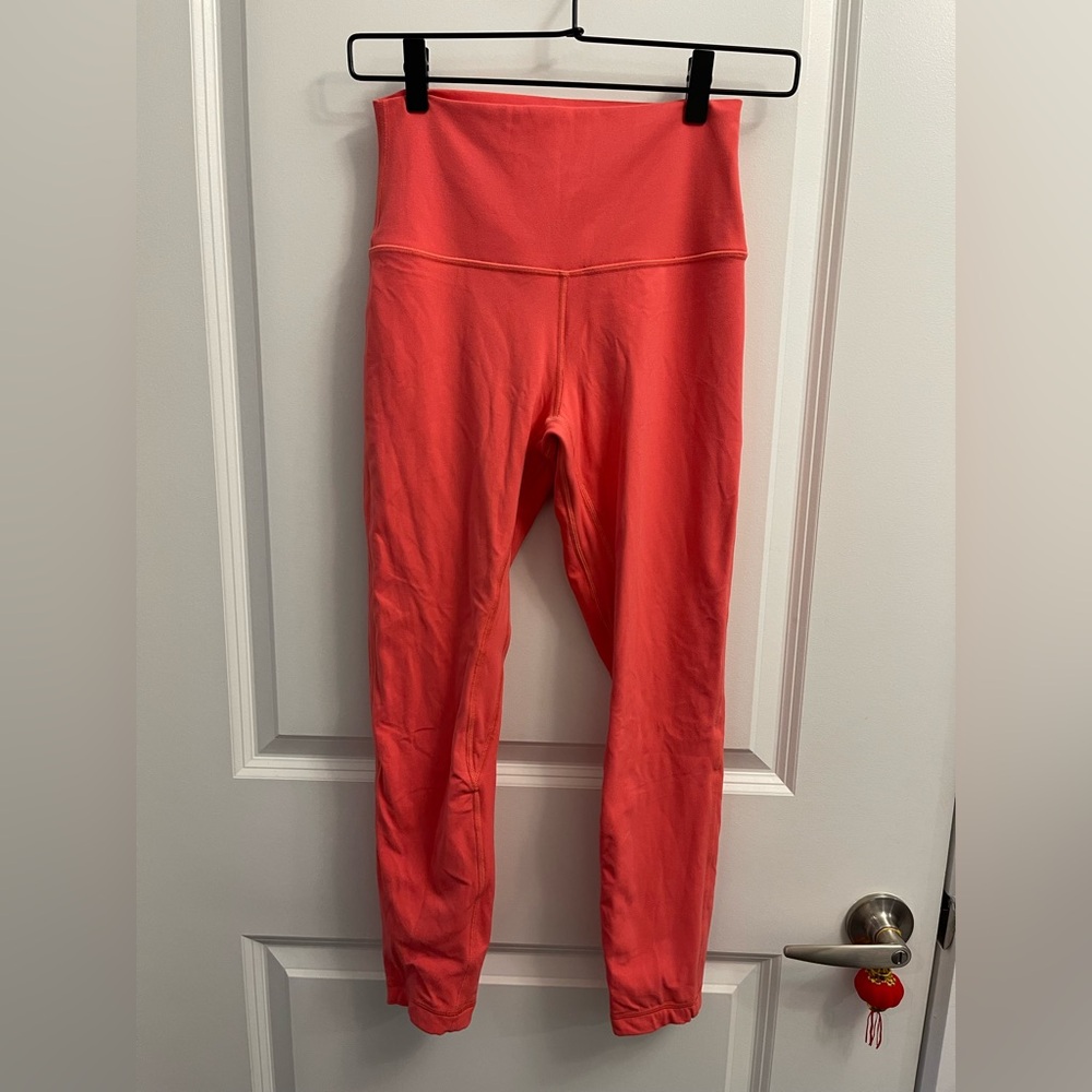 Lululemon Athletica Coral/Bright Orange Align Leggings - Size 6